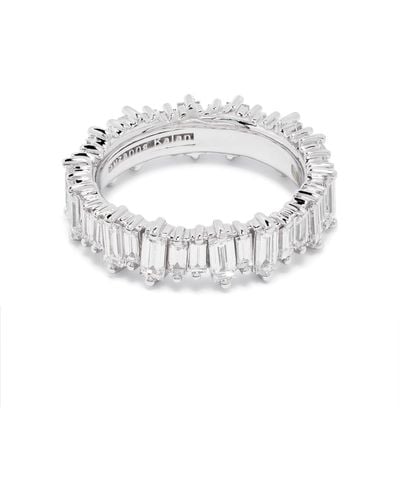 Suzanne Kalan 18k White Gold Eternity Diamond Ring - Women's - White Diamond/18kt White Gold
