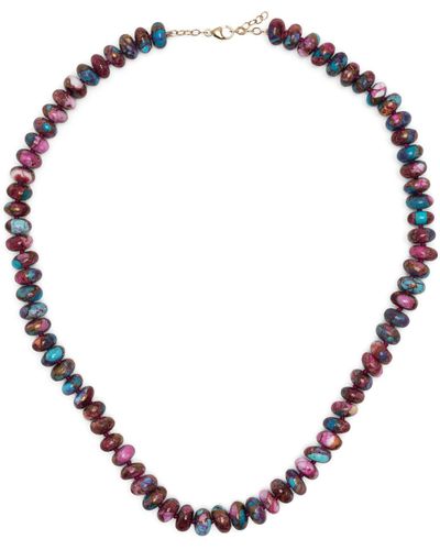 JIA JIA 14k Yellow Gold Dahlia Turquoise Bead Necklace - Women's - Turquoise/14kt Gold - Pink