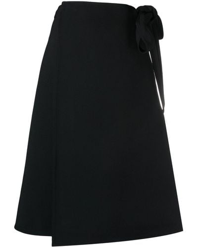 Proenza Schouler Helen Wrap Midi Skirt - Women's - Viscose/elastane/polyester - Black