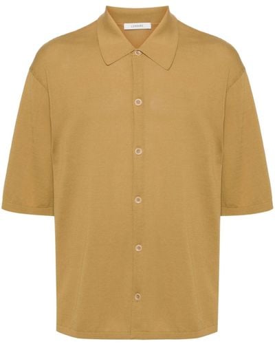 Lemaire Yellow Cotton Knitted Shirt - Men's - Cotton - Natural