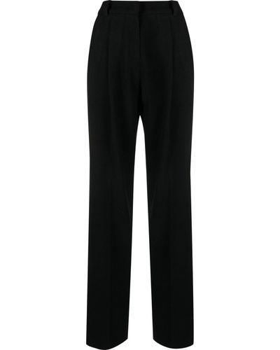 Frankie Shop Layton Pleated Wool Pants - Black