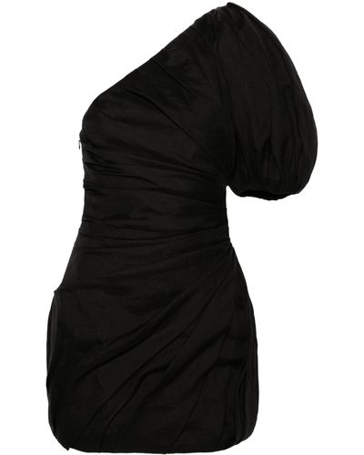 Chloé One-shoulder Ramie Dress - Women's - Silk/linen/flax/ramie - Black