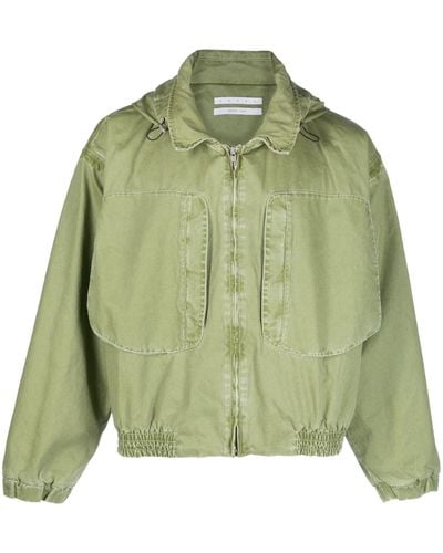 RANRA Purs Hooded Bomber Jacket - Men's - Cotton - Green