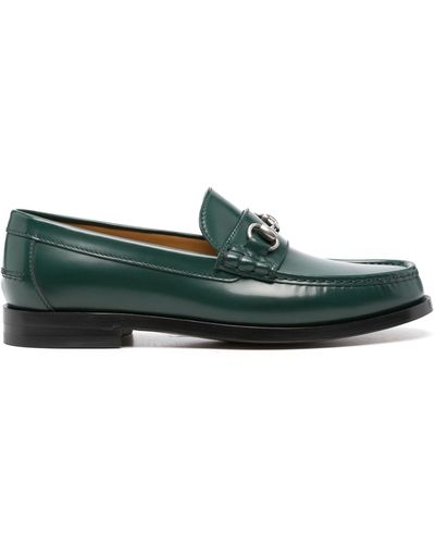 Gucci Horsebit-detail Leather Loafers - Green