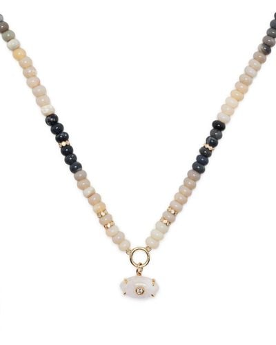Sydney Evan 14k Yellow Gold Diamond And Opal Beaded Necklace - Women's - Opal - Metallic
