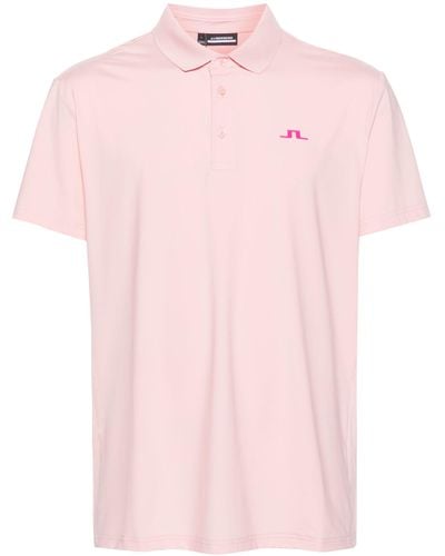 J.Lindeberg Duff Logo-embroidered Polo Shirt - Pink