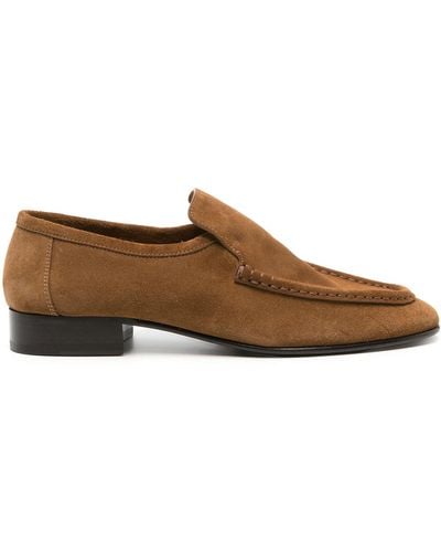 The Row Suede Loafers - Brown