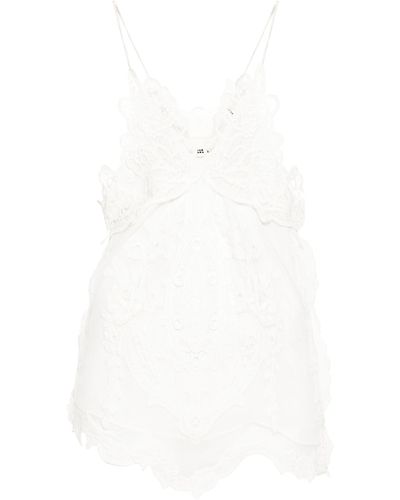 Isabel Marant Victoria Floral-lace Top - White