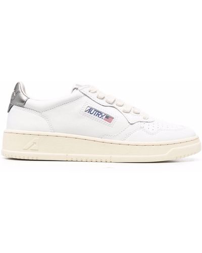 Autry Medialist Low Leather Trainers - White