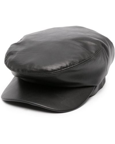 Amiri Leather Driver Hat - Grey