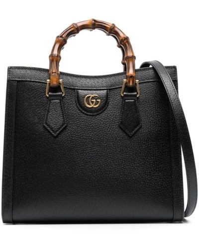 Gucci Small Diana Leather Tote Bag - Black