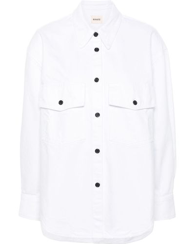 Khaite Mahmet Cotton Denim Shirt - White