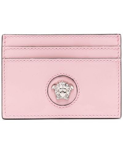 Versace Medusa-plaque Leather Cardholder - Pink