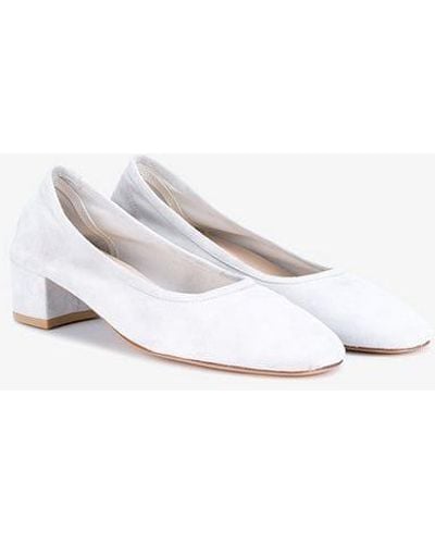 Maryam Nassir Zadeh Roberta Suede Court Shoes - White