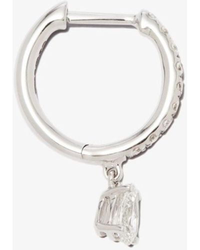 Anita Ko 18k White Gold Diamond Hoop Earring - Women's - Diamond/18kt White Gold - Metallic