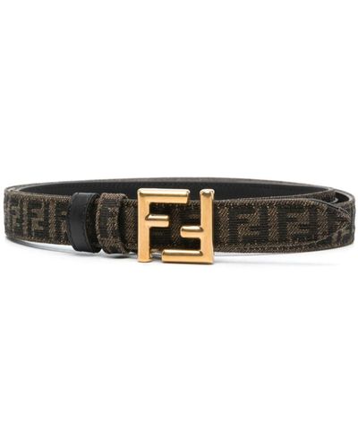 Fendi Ff Jacquard Belt - Black