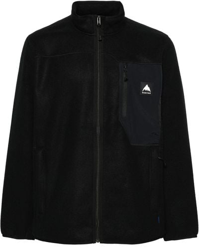 Burton Cinder Zip-up Fleece Sweatshirt - Men's - Recycled Polyester/nylon/polyester - Black