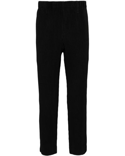 Homme Plissé Issey Miyake Basics Trousers Clothing - Black