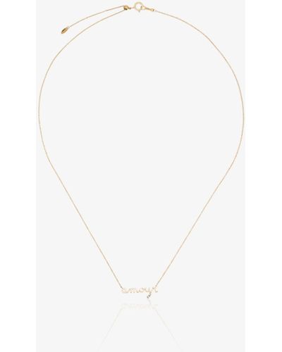 PERSÉE 18k Yellow Amour Diamond Necklace - White