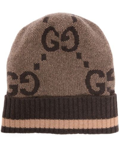 Bottega Veneta GG Cashmere Hat - Brown