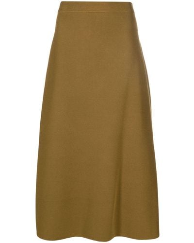 TOVE Lea Knitted Midi Skirt - Green