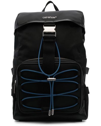 Off-White Stripes Unisex Street Style Backpacks