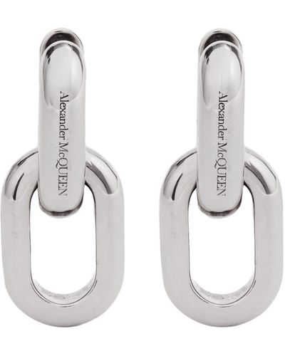 Alexander McQueen -tone Peak Chain-link Earrings - White