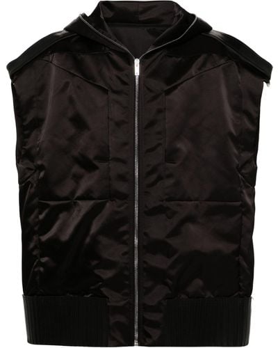 Rick Owens Sleeveless Econyl® Hooded Jacket - Black
