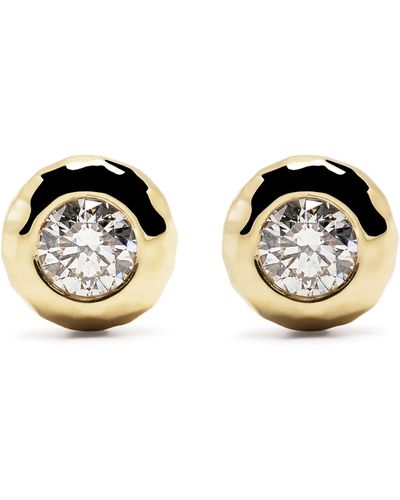 Octavia Elizabeth 18k Yellow Nesting Gem Diamond Stud Earrings - Metallic
