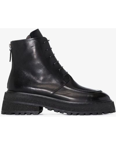 Marsèll Carro Ridged-sole Leather Boots - Women's - Rubber/leather - Black