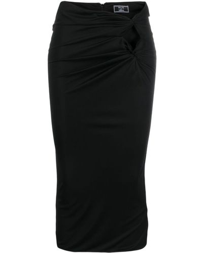 Versace X Dua Lipa Knotted Midi Skirt - Black