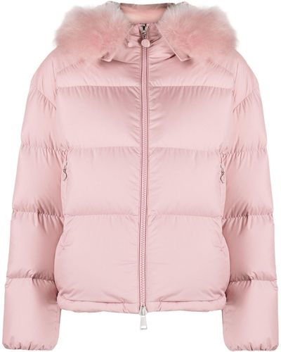 Moncler Mino Hooded Puffer Jacket - Pink