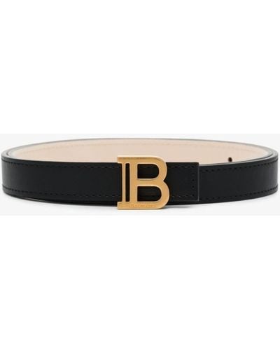Balmain Logo-buckle Belt - Natural