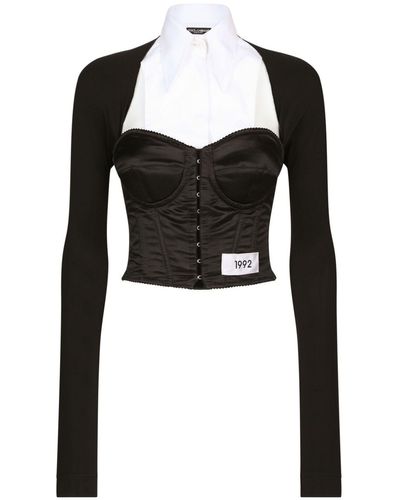 Dolce & Gabbana Layered-Shirt Corset - Black