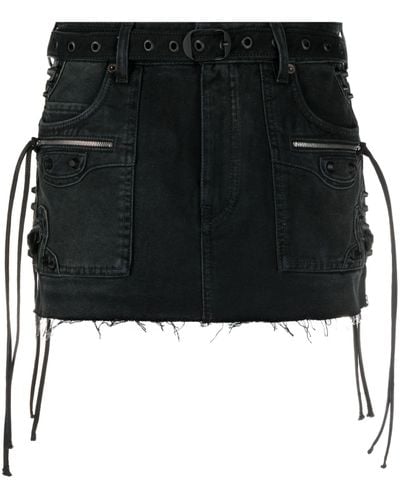 Balenciaga Cagole Denim Miniskirt - Black