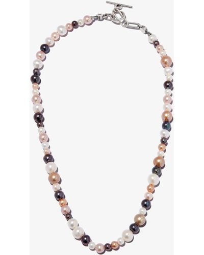 M. Cohen Sterling Pina Linka Pearl Necklace - Metallic