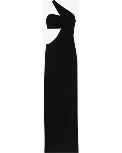 Monot One Shoulder Cutout Maxi Dress - Black