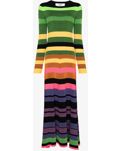 Christopher John Rogers Striped Knit Maxi Dress - Multicolour