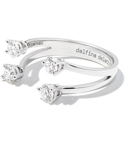 Delfina Delettrez 18k White Gold Dots Diamond Ring