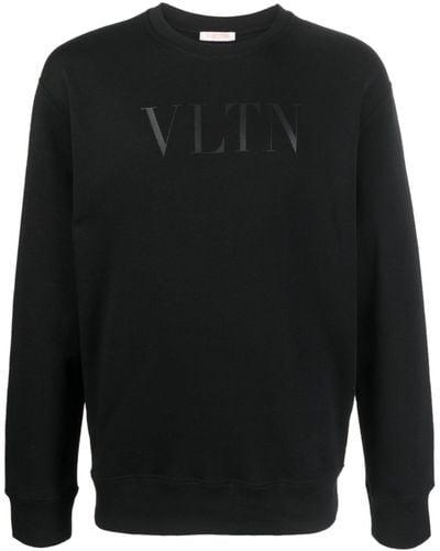 Valentino Garavani Vltn Logo-print Sweatshirt - Black