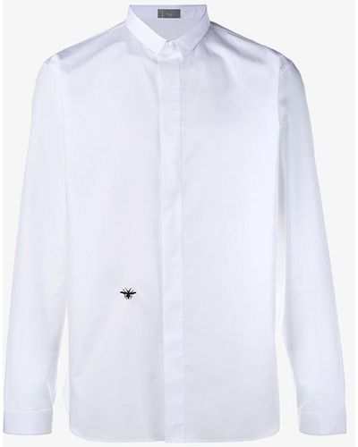 Dior Embroidered Bee Logo Shirt - White