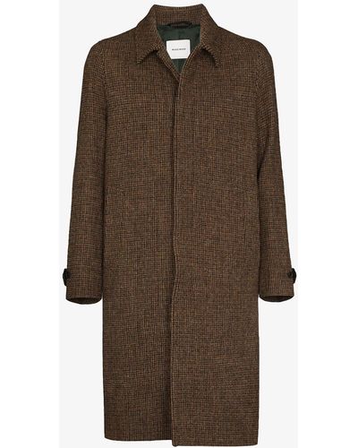 WOOD WOOD Harper Harris Tweed Overcoat - Brown