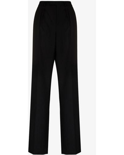 Celine Pleat-waist Trousers - Black