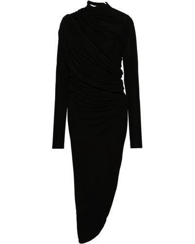 Christopher Esber Draped Cut-out Dress - Women's - Leather/viscose - Black