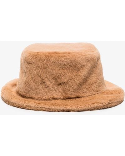 Ruslan Baginskiy Brown Faux Fur Bucket Hat