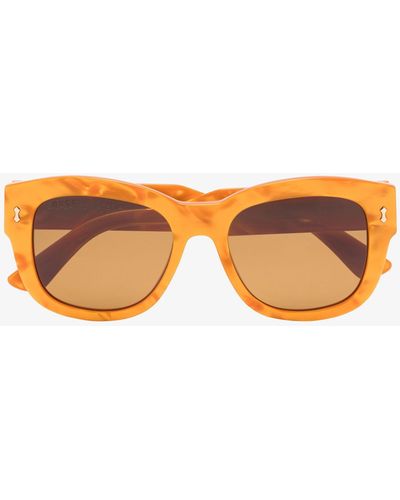 Gucci Yellow Square Sunglasses - Men's - Acetate - Orange