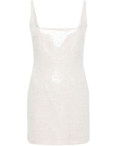 16Arlington Neutral Sior Sequin-embellished Mini Dress - White