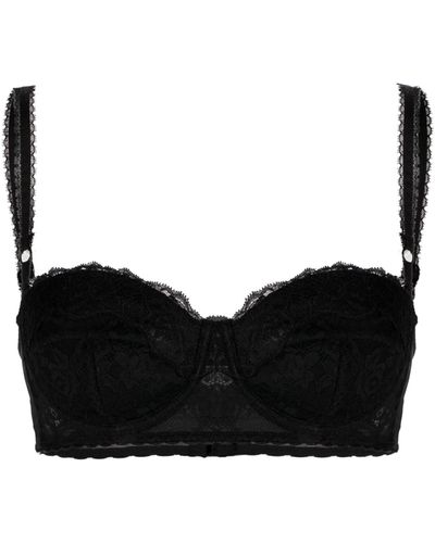 Buy Dolce & Gabbana Black Balconette Bra - N0000 Nero At 29% Off