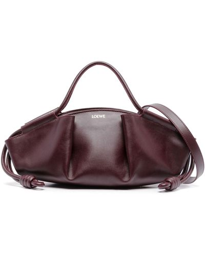 Loewe Red Paseo Small Leather Shoulder Bag - Purple