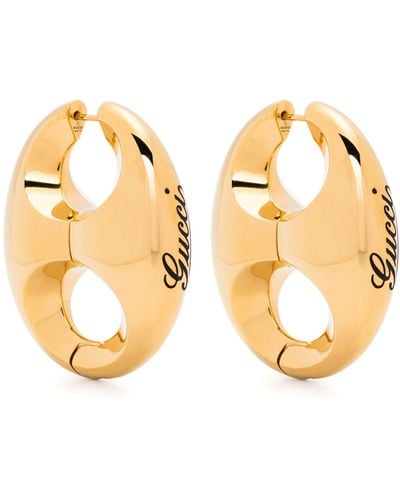 Gucci -tone Marina Sculptured Drop Earrings - Metallic